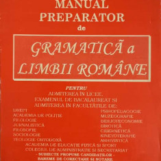 MANUAL PREPARATOR DE GRAMATICA A LIMBII ROMANE PENTRU ADMITEREA IN LICEE, EXAMENUL DE BACALAUREAT SI ADMITEREA I