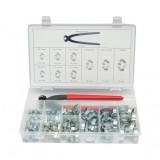 Trusa coliere metalice cu urechi si cleste inclus 124 piese Breckner Germany