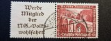 Germania (Deutsches Reich 1936) Timbru cu Cupon Tipărit "Winterhilfswerk 1936 " (6+4Pf Roșu cu Cupon ) CLK1