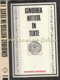 Gindirea Hittita In Texte - Constantin Daniel - Bibliotheca Orientalis