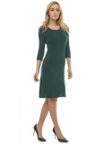 Cumpara ieftin Rochie Verde Jerse Captuseala, Ocazie, XS, L, Poliester Vascoza Elastan, Fabricata in Romania, Lungime 100cm