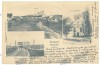2621 - TEIUS, Railway, SYNAGOGUE, Litho, Romania - old postcard - used - 1901, Circulata, Printata