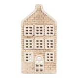 Cumpara ieftin Candela Casuta Craciun ceramica gri verde 9x10x19 cm