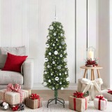 vidaXL Brad de Crăciun artificial Verde 150 cm PVC și oțel și plastic 3394935