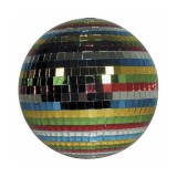 Glob disco multicolor pentru petreceri cu oglinzi,diametru 40 cm