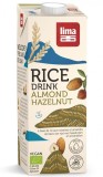 Bautura vegetala de orez cu migdale si alune de padure bio 1l Lima