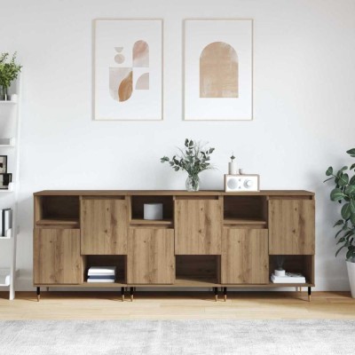 Bufeturi 3 pcs stejar artizanal 180 x 35 x 70 cm Lemn compozit foto