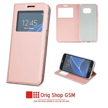 HUSA FLIP CARTE SMART LOOK SAMSUNG A605 GALAXY A6 PLUS (2018) ROSE GOLD foto