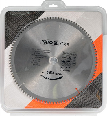 Disc fierastrau wolfram pentru aluminiu 300 mm x 100T YATO foto