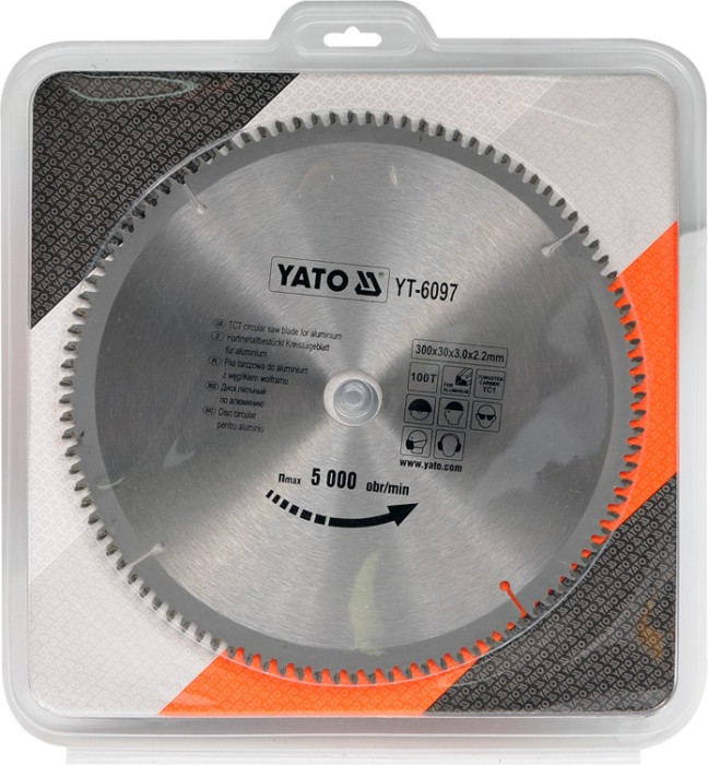Disc fierastrau wolfram pentru aluminiu 300 mm x 100T YATO