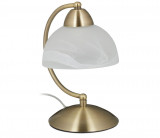 Cumpara ieftin Lampa de masa Relaxdays Touch, design retro, baza E14, 25 x 15 x 19 cm, auriu - RESIGILAT