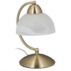 Lampa de masa Relaxdays Touch, design retro, baza E14, 25 x 15 x 19 cm, auriu - RESIGILAT