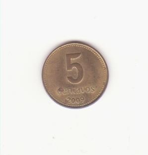 Argentina 5 centavos 2009 - KM# 109b, CJ# 2, Sch&amp;ouml;n# 109b foto