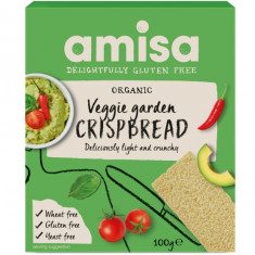 Crispbread (painici) veggie garden fara gluten bio 100g Amisa