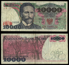 Polonia 10000 zlotych 1988 VF foto