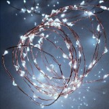 Ghirlanda pentru exterior si interior, protectie IP44, lungime ghirlanda 7.9 m, 80 LED-uri cu cablu subtire - Alb cald, Home