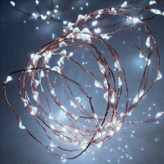 Ghirlanda pentru exterior si interior, protectie IP44, lungime ghirlanda 7.9 m, 80 LED-uri cu cablu subtire - Alb cald
