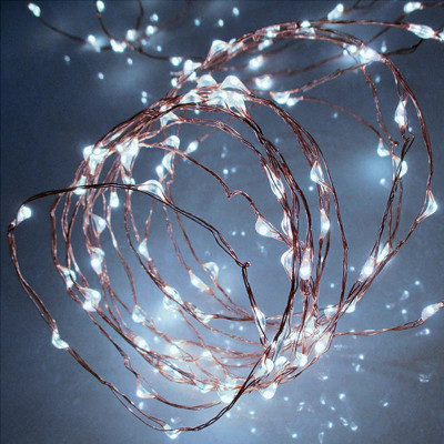 Ghirlanda pentru exterior si interior, protectie IP44, lungime ghirlanda 7.9 m, 80 LED-uri cu cablu subtire - Alb cald foto