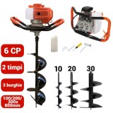 Motoburghiu foreza pamant gheata 6CP + 3 burghie (MX564+100 200 300)