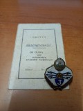 AMS @ - INSIGNA SI BREVET RADIOTELEGRAFIST CLASA A III-A, MINISTERUL APARARII NATIONALE, 1987