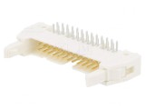 Soclu IDC tată 26 pini cu ejector 2,54mm THT &icirc;n unghi