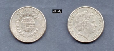 Australia 2011 1 dollar, CHOGM foto