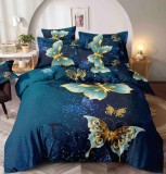 Cumpara ieftin Lenjerie pat single,bumbac finet,4 piese,cearceaf cu elastic 140x200cm,cearceaf pilota 155x205cm,2 fete de perna 55x80cm-A1248