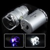 Microscop Lupa 60x LED UV Verificare Bani Bijuterii Ceasuri + Adaptor Telefon