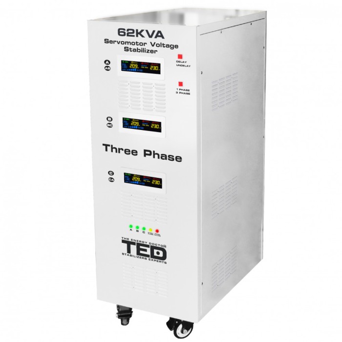 Stabilizator retea maxim 62KVA-SVC cu servomotor trifazat-trifazat TED000217 SafetyGuard Surveillance