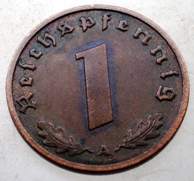 B.058 GERMANIA 1 REICHSPFENNIG 1938 A foto