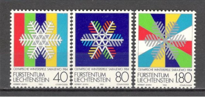 Liechtenstein.1983 OIimpiada de iarna SARAJEVO SL.159