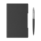 Pix Parker Jotter Black cu agenda A5 neagra cu decupaj