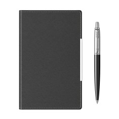 Pix Parker Jotter Black cu agenda A5 neagra cu decupaj