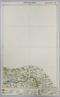 HARTA ZONEI OTACE RASTEU , LITOGRAFIE de M.D. MOLDOVEANU , 1936 foto