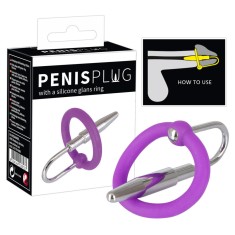 Penis Plug cu Inel de Silicon, 4,5 cm