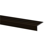 Profil aluminiu pentru treapta, cu surub si diblu, SET S46 bronz, 25 x 10 mm, 3 m