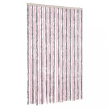 Cumpara ieftin Perdea pentru insecte gri argintiu si roz, 118x220 cm, chenille