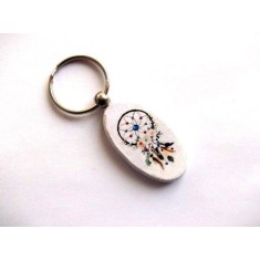 Breloc cu dreamcatcher, breloc pe lemn 38653