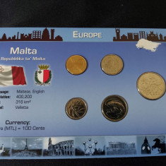 Seria completata monede - Malta 2001-2005