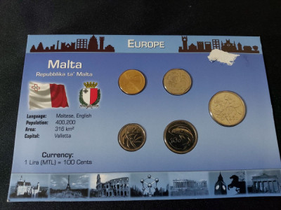 Seria completata monede - Malta 2001-2005 foto