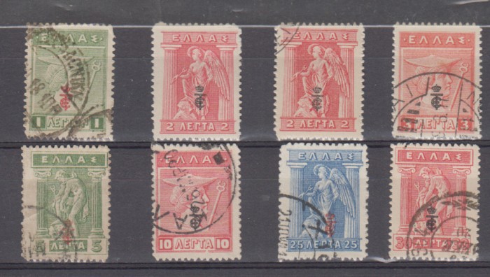 A12 S3 11 - Timbre foarte vechi - Grecia - statui antice - supratipar
