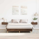 VidaXL Cadru pat fără saltea Stejar maro 140x200 cm Lemn prelucrat