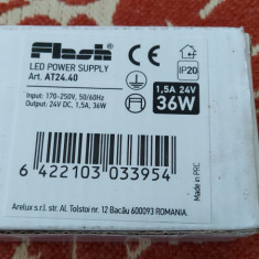 SURSA ALIMENTARE FLAH LED POWER SUPPLY 24.40 LA 150-170 V OUTPUT 24V DC/1,5A/36W