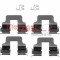 Set accesorii, placute frana OPEL CORSA C (F08, F68) (2000 - 2009) METZGER 109-1245