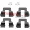 Set accesorii, placute frana OPEL ASTRA G Limuzina (F69) (1998 - 2009) METZGER 109-1245