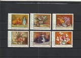 ROMANIA 1976 LP 926 REPRODUCERI DE ARTA FLORI STEFAN LUCHIAN SERIE MNH NESTAMP, Nestampilat