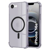 Husa iPhone 16e Asteroid GSM Shockproof Clear Silicone MagSafe, fumuriu