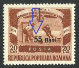 Varietate ROMANIA 1952 LP 309 JOCURILE MONDIALE DE IARNA SUPRA. MNH - SEMNAT, Nestampilat