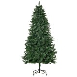 Brad de Craciun artificial rabatabil cu baza detasabila, 724 ramuri, din PVC si otel, decoratiuni de Craciun HOMCOM | Aosom RO
