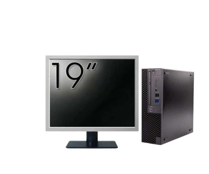 Pachet Calculator Second Hand DELL OptiPlex 3070 SFF, Intel Core i3-9100 3.60 - 4.20GHz, 8GB DDR4, 256GB SSD + Monitor 19&amp;quot; NewTechnology Media
